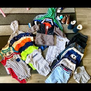 Baby boy clothes sizes 0-3 months to 12 months